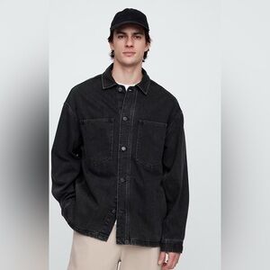 Gap Denim Oversized SuperSoft Utility Chore Barn Short Jacket Shacket Coat XXL